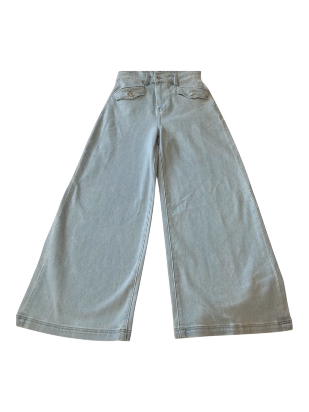 New PAIGE Harper Denim Jumpsuit in Light Blue Wash Size 2 - Picture 8 of 12